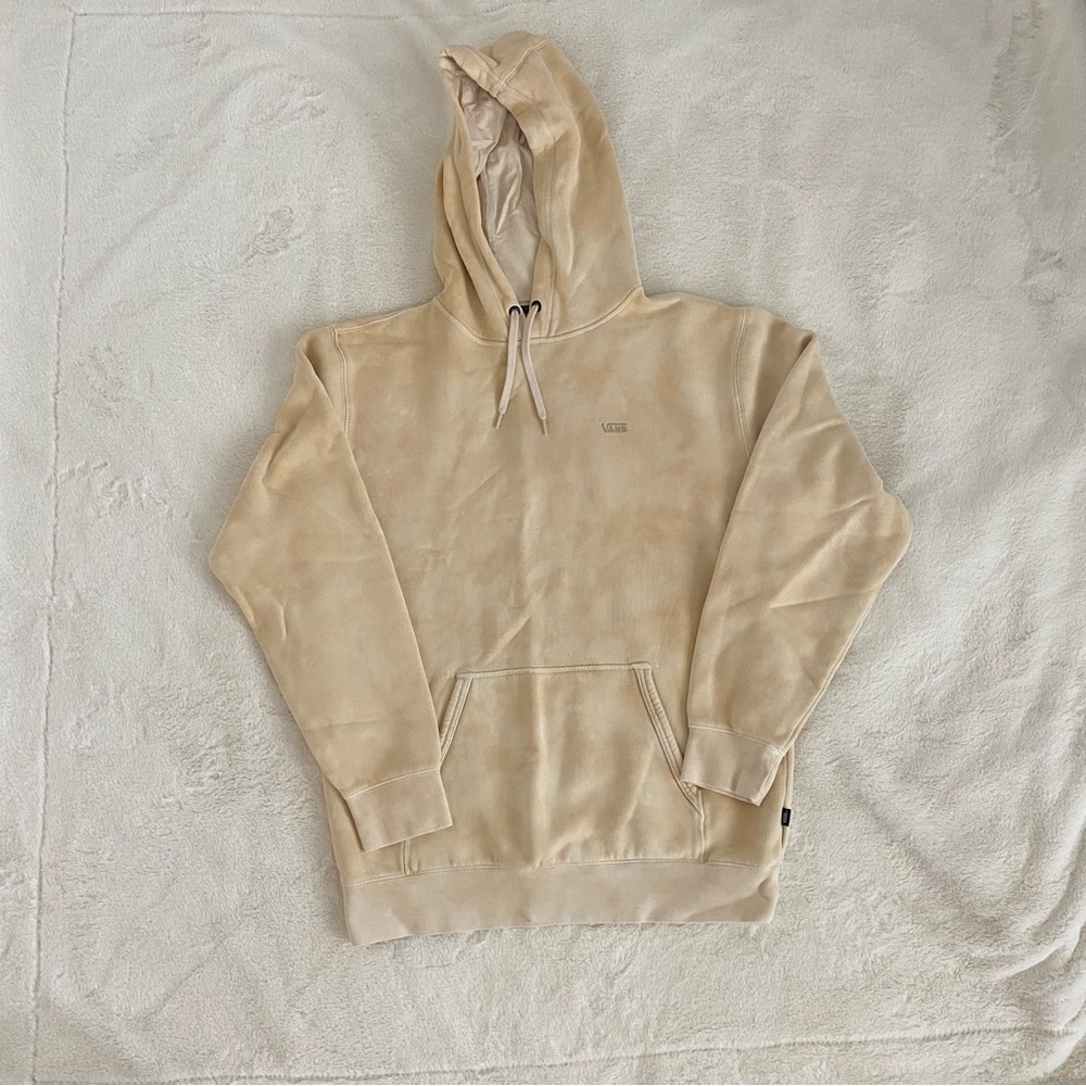 Vans beige/yellow acid wash hoodie